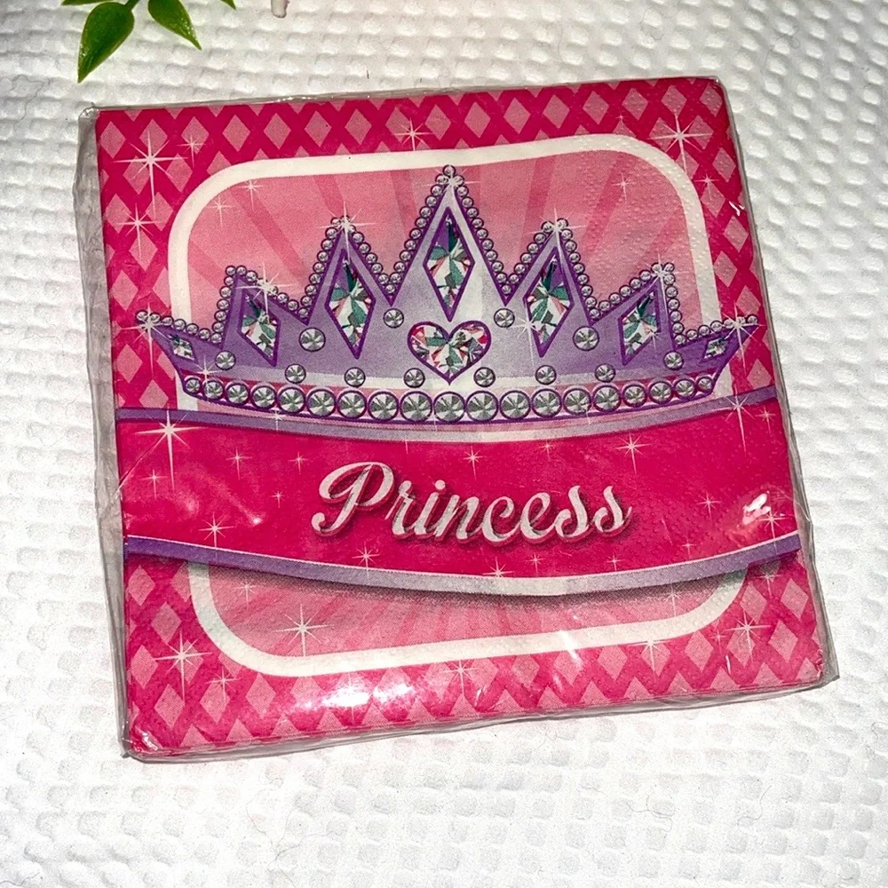 Princess Pink Crown Napkins